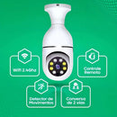 Camera De Segurança Ip Inteligente Lampada Panoramica App Yoosee Wifi Espiã Giratoria 360º Fergusom Branco - Imagem 4