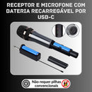 Kit 2 Microfones Sem Fio Profissional Uhf Led Com Receptor - Imagem 6