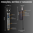 Kit 2 Microfones Sem Fio Profissional Uhf Led Com Receptor - Imagem 11