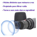 Microfone Sem Fio Duplo Profissional Karaoke Igreja Palestra Cor Preto - Imagem 2