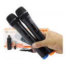 Microfone Sem Fio Duplo Profissional Karaoke Igreja Palestra Cor Preto - Imagem 9