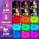 Bastão De Led Rgb Iluminação Fotográfica Pro Com Controle 2500k-6500k Efeitos De Tubo Regu Cor Da Estrutura Fix Bastão De Luz De Preenchimento - Imagem 5