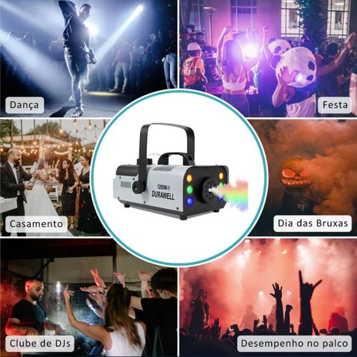 Máquina de Fumaça XZhang Durawell XH-1200W-1 Iluminação RGB Controle Sem Fio - Imagem 4