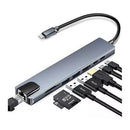 Hub  Dock Thunderbolt Hdmi, Vga, Usb 3 Tipo C 8 Em 1 - Imagem 1