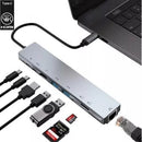 Hub  Dock Thunderbolt Hdmi, Vga, Usb 3 Tipo C 8 Em 1 - Imagem 4
