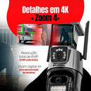 Camera Ip Bahrein Dome Dupla 4k Externa Prova Dágua Wifi App Icsee Cor Preta - Imagem 3