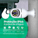 Camera De Segurança Ip Inteligente Lampada Panoramica App Yoosee Wifi Espiã Giratoria 360º Fergusom Branco - Imagem 3