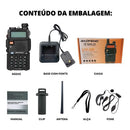 6 Radio Comunicador Walk Talk Baofeng Dual Band Uv-5r + Nf - Imagem 4