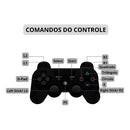 Controle Sem Fio Compatível Ps3 Tv Pc Com Carregador - Imagem 6